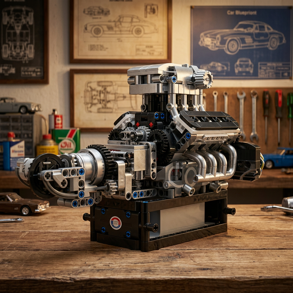 Motor V8 Turbinado (737 pe&ccedil;as)