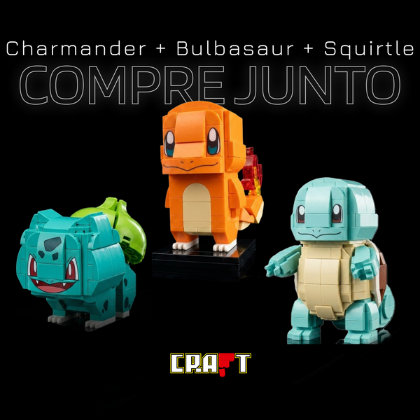 Compre Junto! Charmander + Squirtle + Bulbasaur
