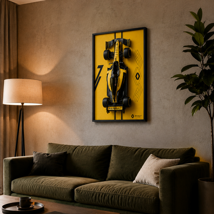 Quadro de Acr&iacute;lico para F1 Renault