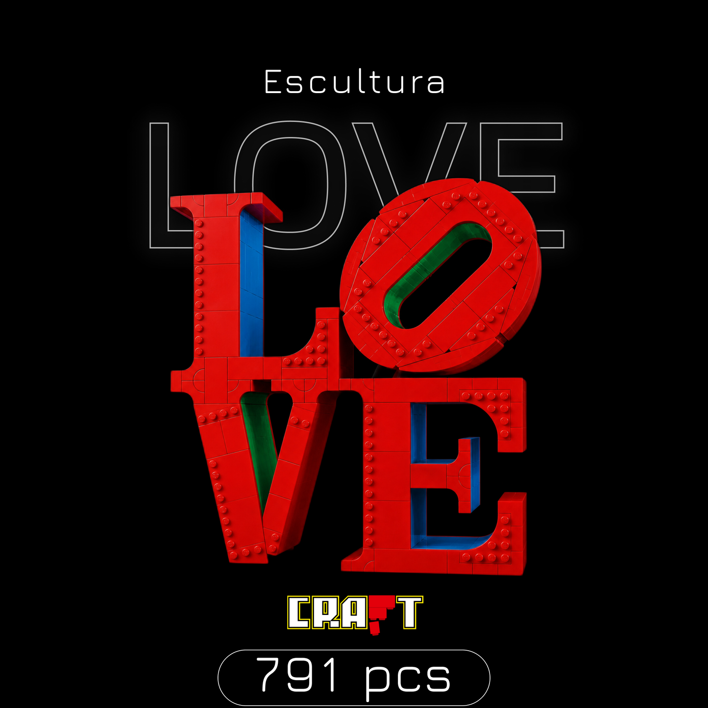 Escultura LOVE (791 pe&ccedil;as)