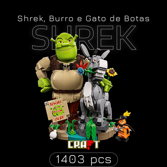 Shrek, Burro e Gato de Botas (1403 pe&ccedil;as)