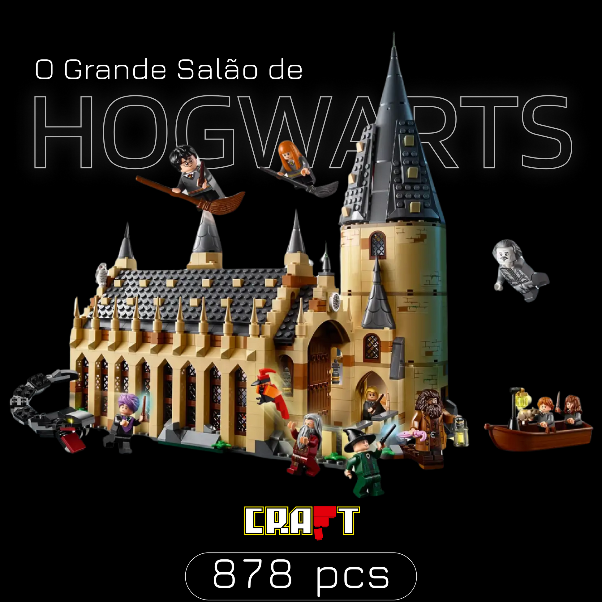 Harry Potter - O Grande Sal&atilde;o de Hogwarts (878 pe&ccedil;as)