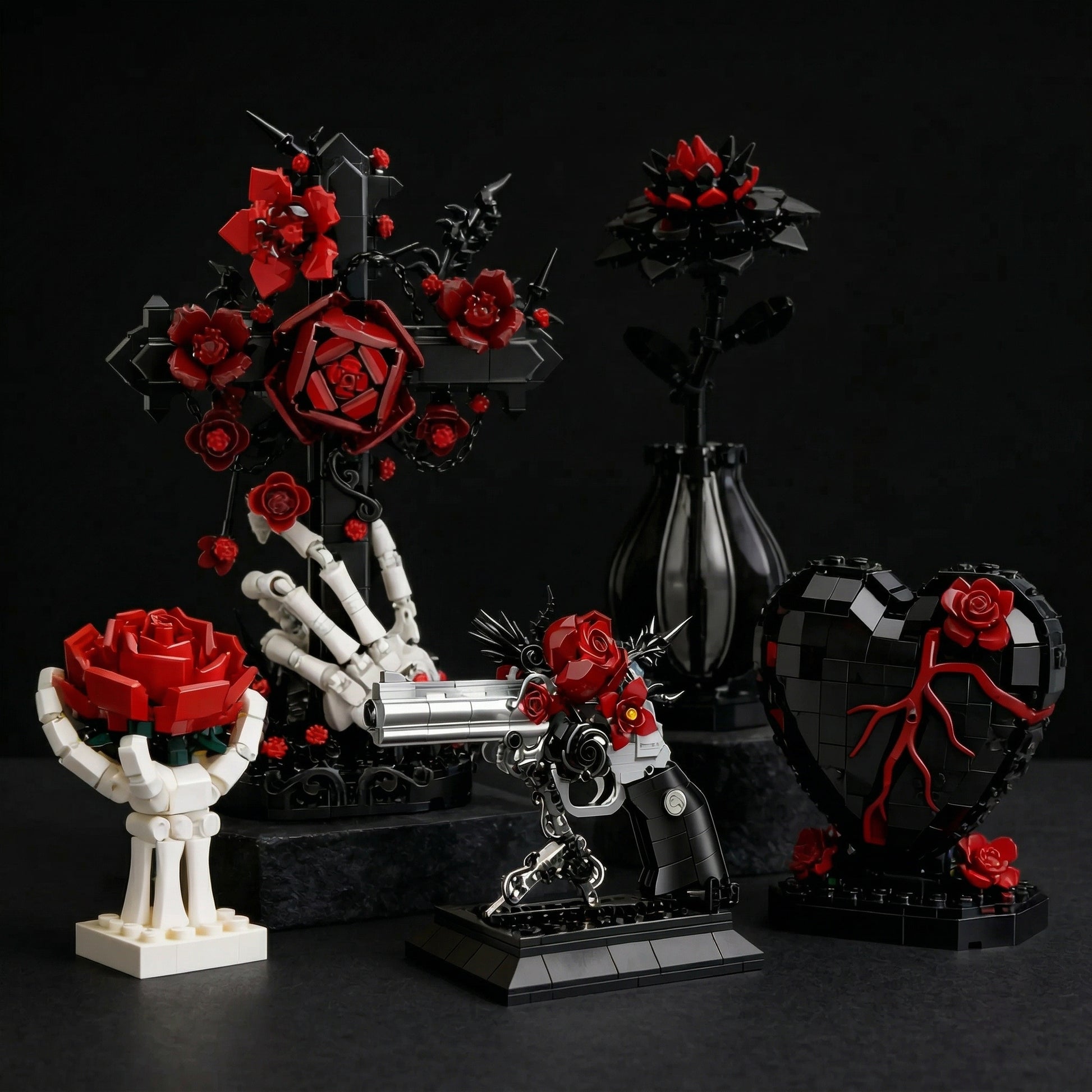 Cruz G&oacute;tica e Rosas (636 pe&ccedil;as)
