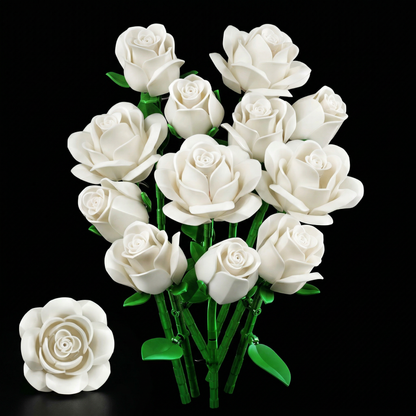 Buqu&ecirc; de Rosas Brancas (496 pe&ccedil;as)
