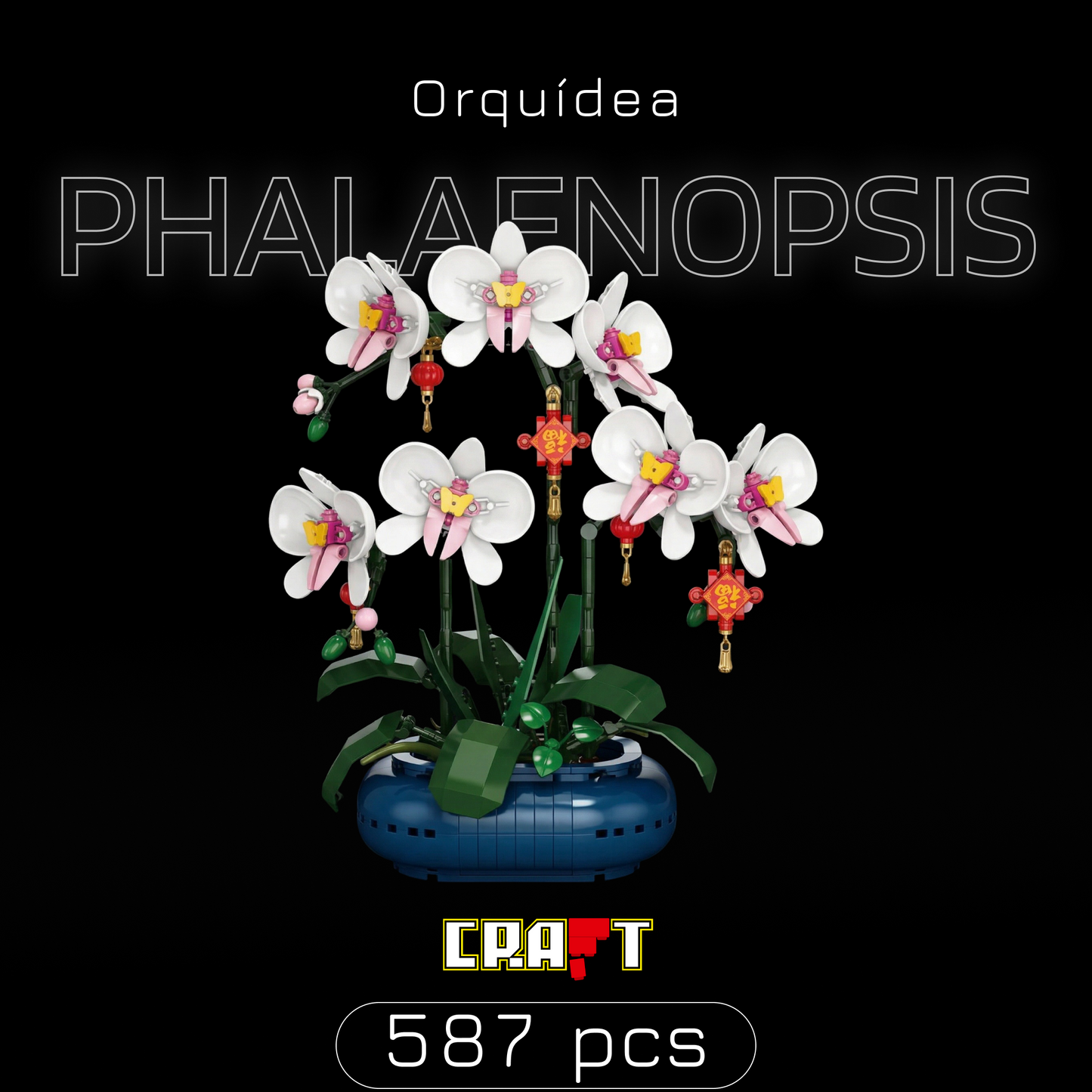 Orqu&iacute;dea Phalaenopsis em Vaso (587 pe&ccedil;as)