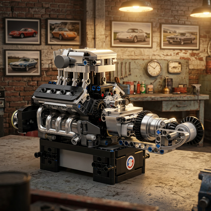 Motor V8 Turbinado (737 pe&ccedil;as)