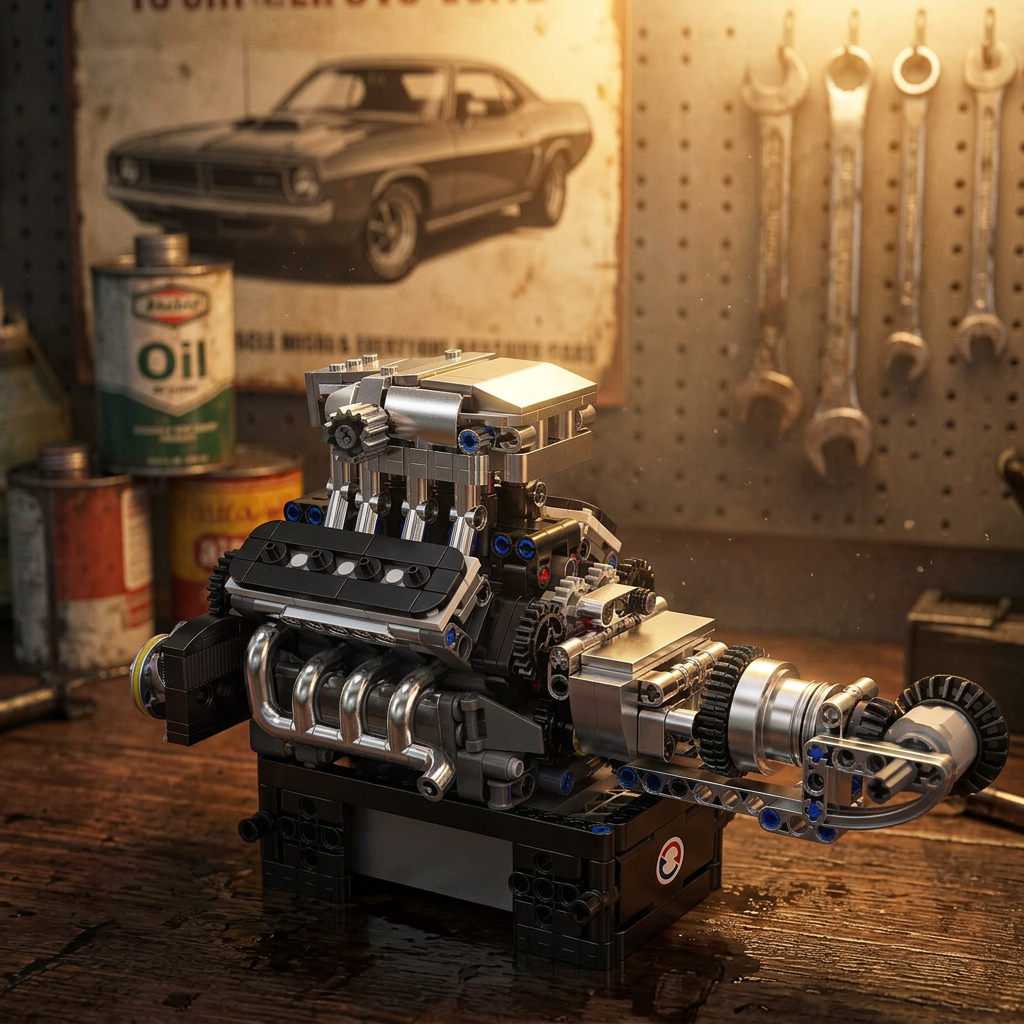 Motor V8 Turbinado (737 pe&ccedil;as)