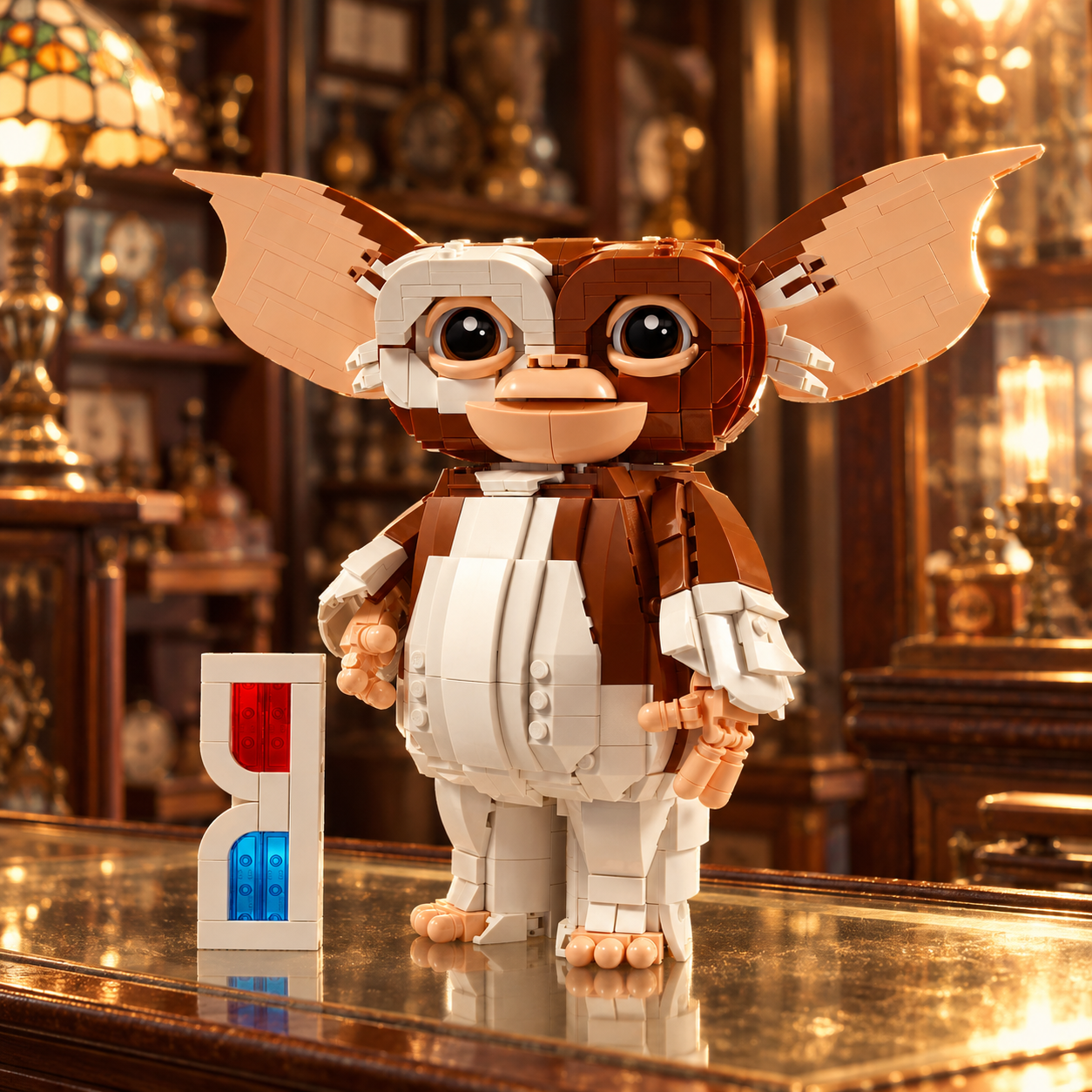 Gremlins: Gizmo (1.125 pe&ccedil;as): cena ambientada, loja de antiguidades.