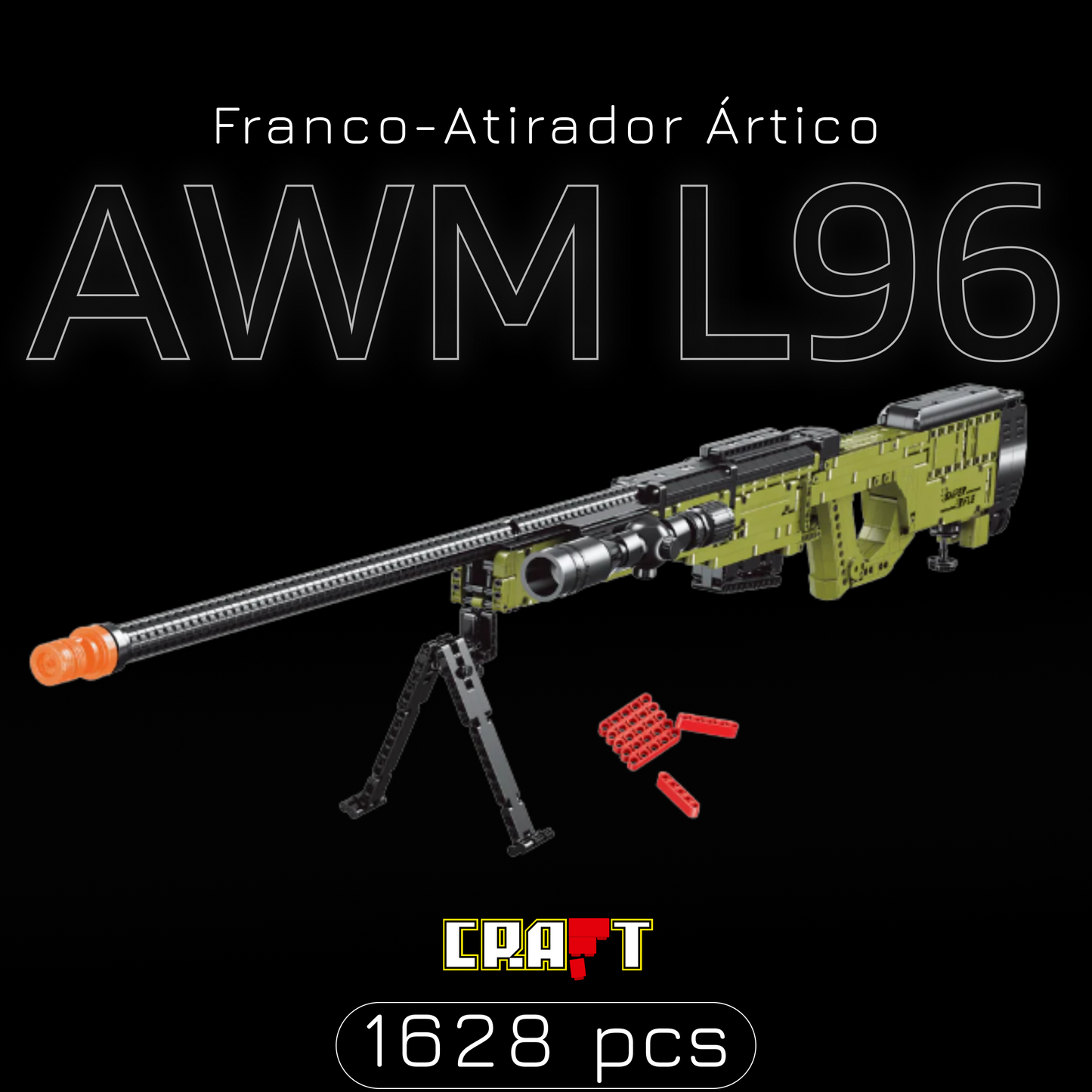 Franco-Atirador &Aacute;rtico: AWM L96 (1628 pe&ccedil;as)