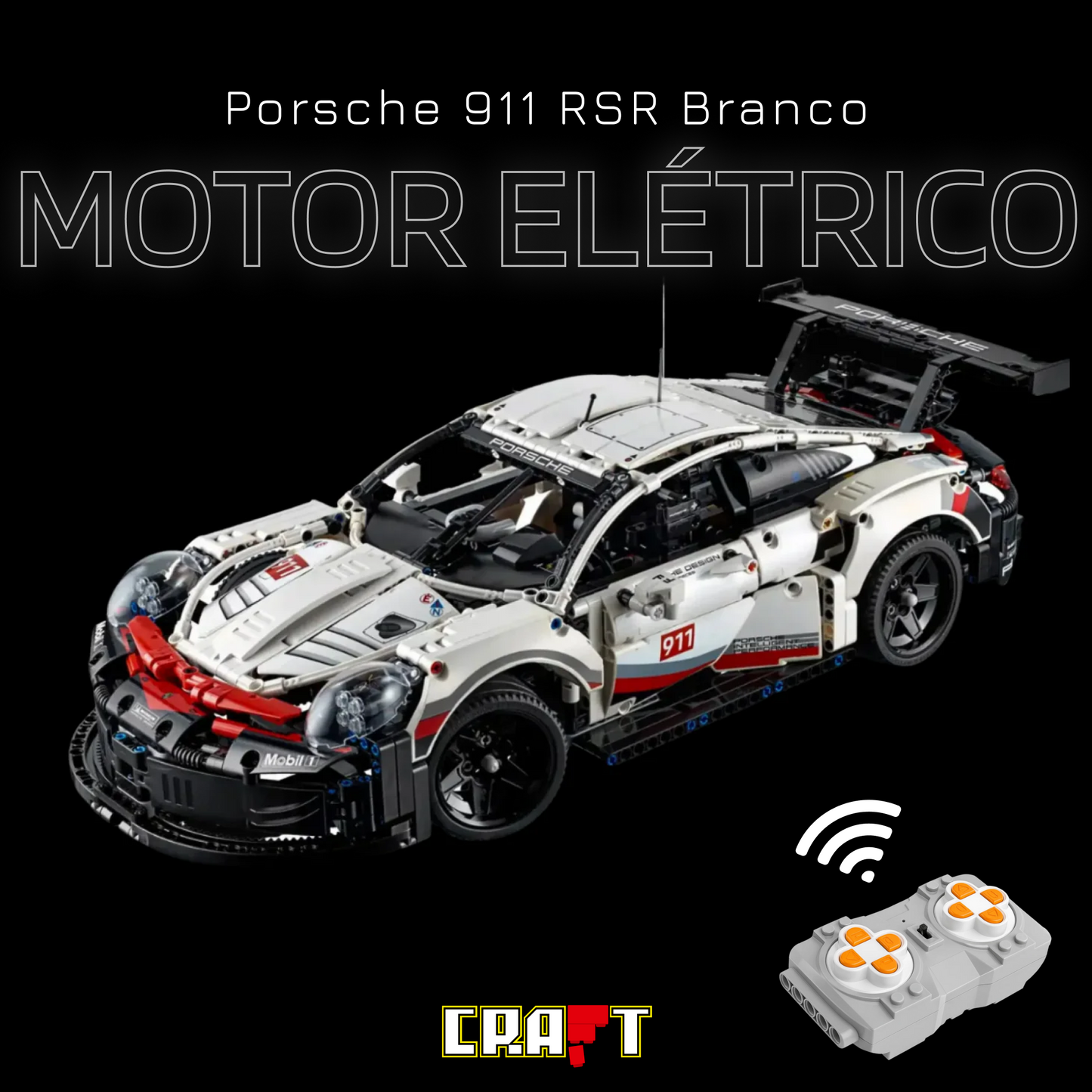 Kit de Motores El&eacute;tricos para Porsche 911 RSR Branco