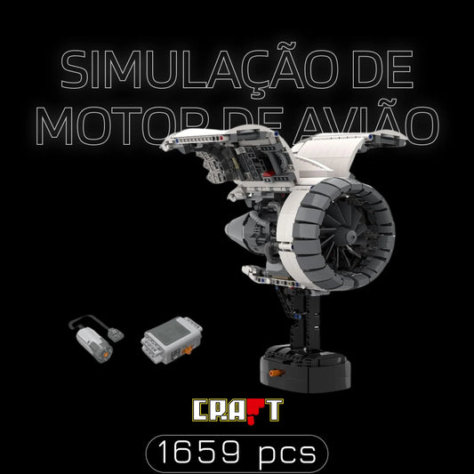 Motor de Avi&atilde;o (1659 pe&ccedil;as)