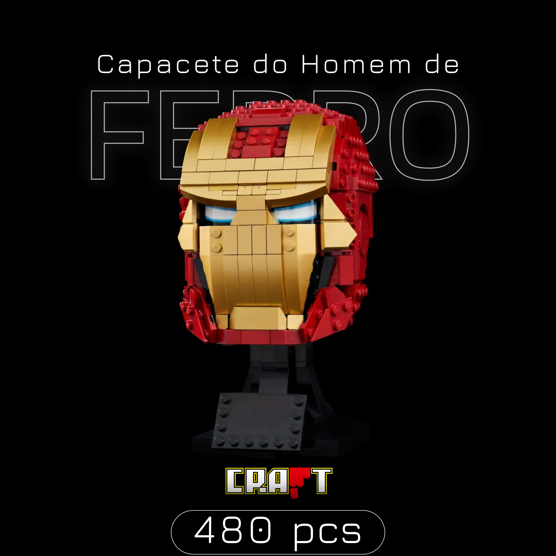 Capacete de Homem de Ferro (480 pe&ccedil;as)
