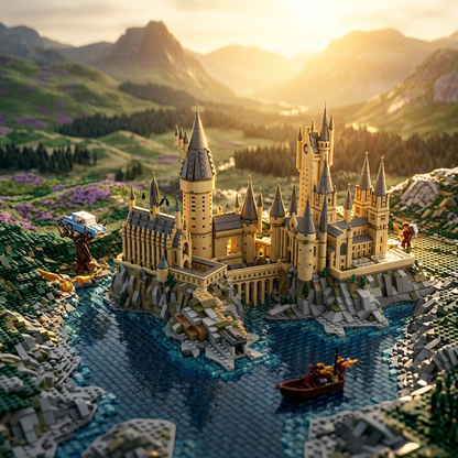 Harry Potter - O Castelo e os Campos de Hogwarts (2660 pe&ccedil;as)