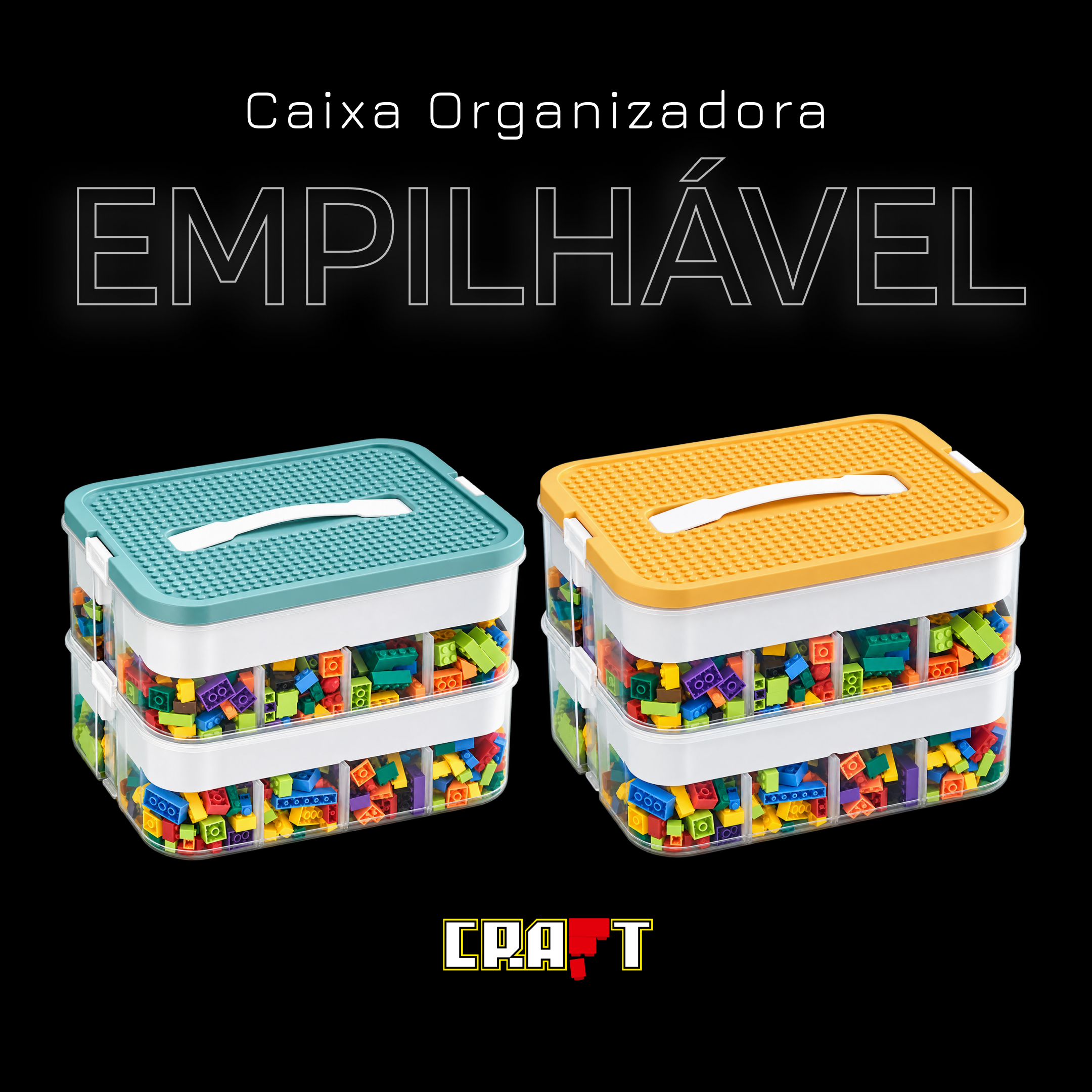 Caixa Organizadora Empilhável