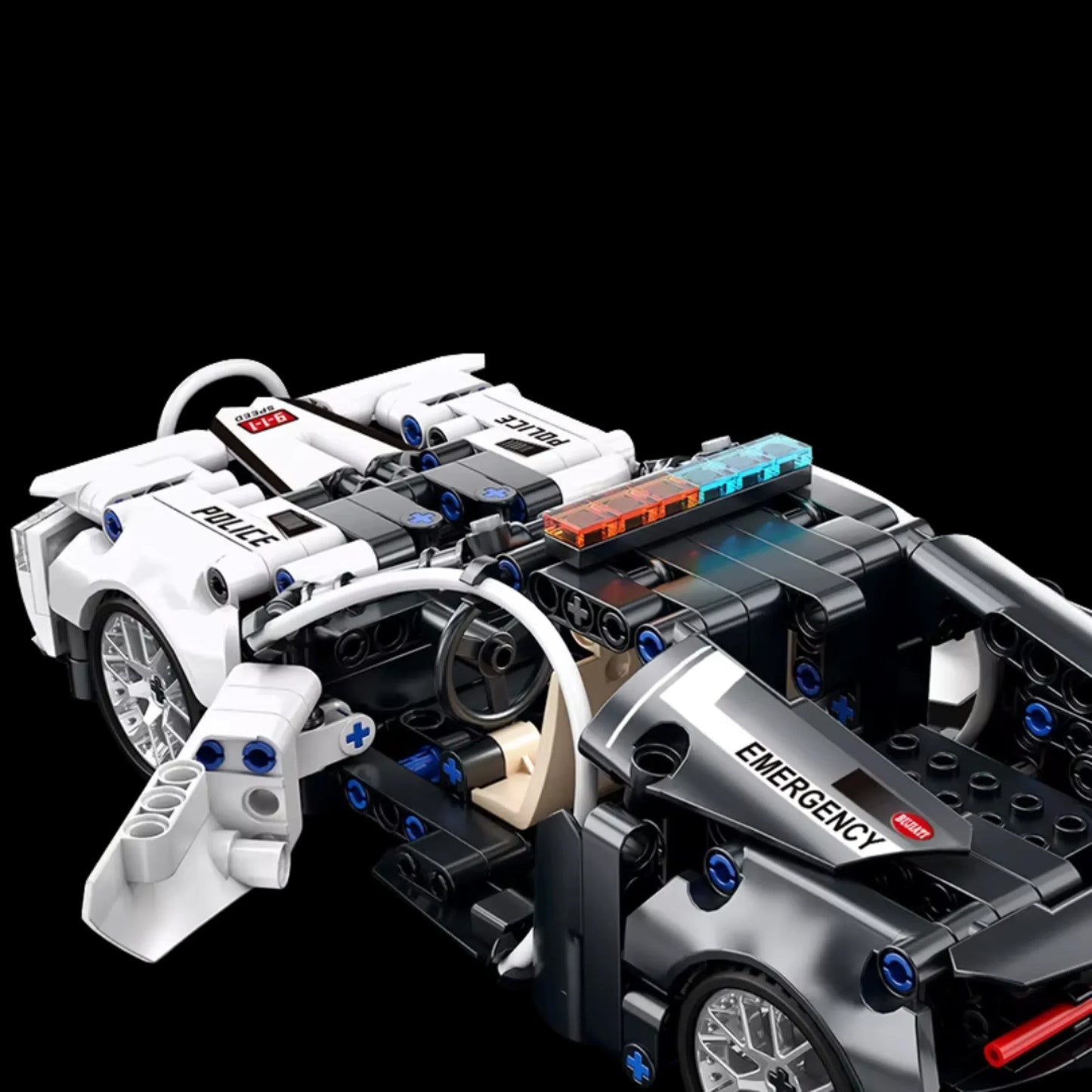Bugatti Chiron de Polícia (410 peças)