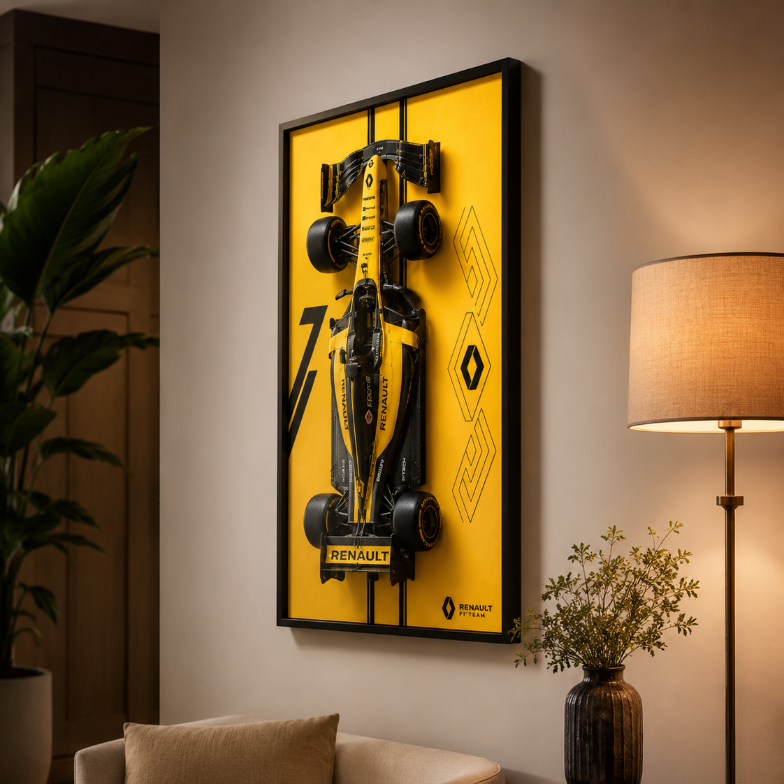 Quadro de Acr&iacute;lico para F1 Renault