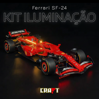Kit de Ilumina&ccedil;&atilde;o para a F&oacute;rmula-1 Ferrari SF24 (1361 pe&ccedil;as)