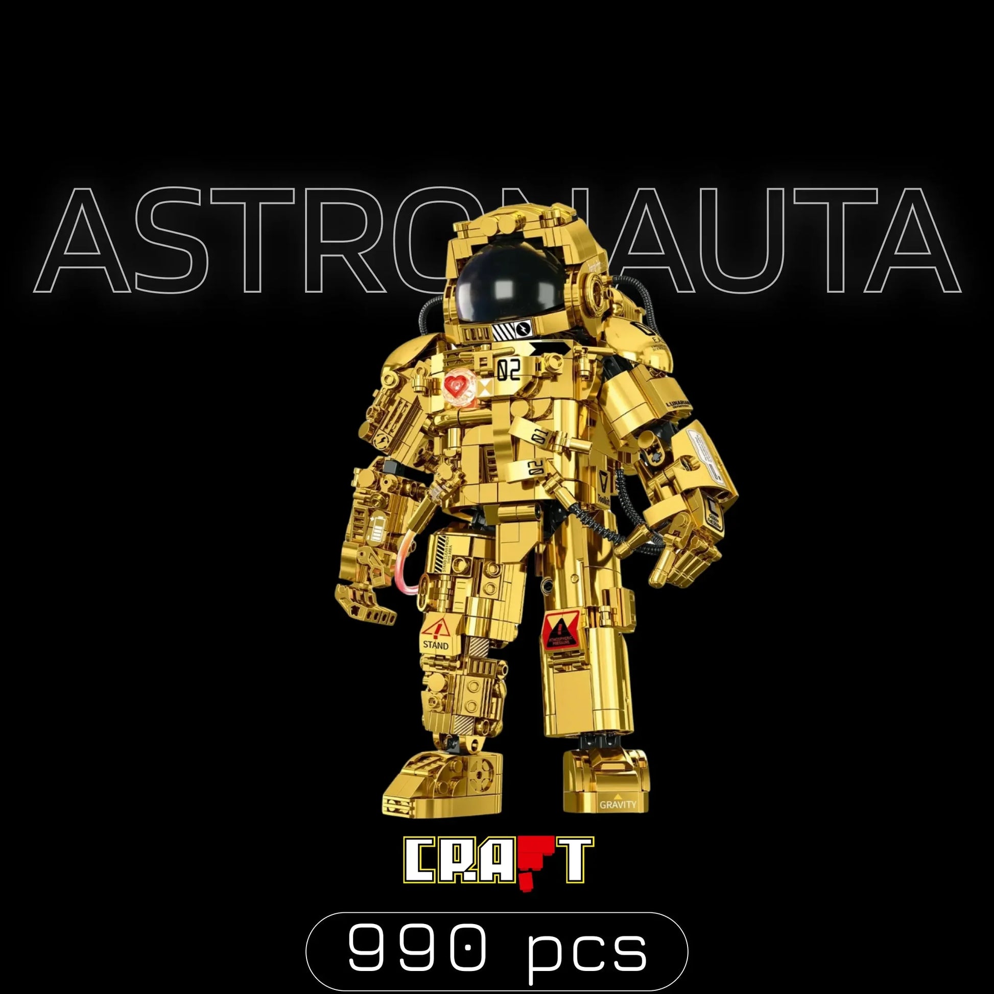 Astronauta Dourado (990 pe&ccedil;as) - Brics Craft