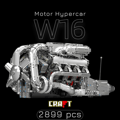 Motor Hypercar com C&acirc;mbio W16 (2899 pe&ccedil;as)