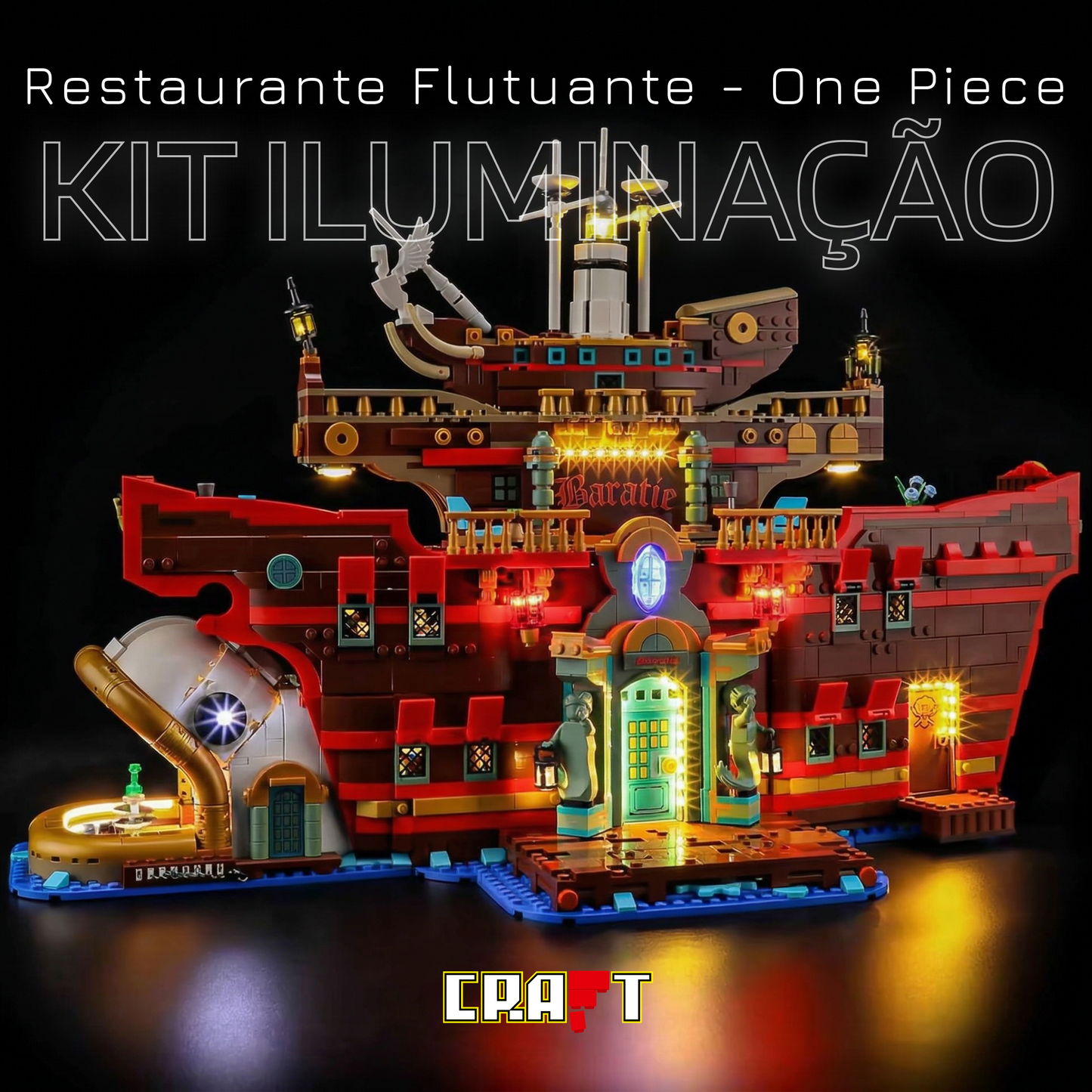 Kit de Ilumina&ccedil;&atilde;o para o Restaurante Flutuante Baratie (3402 pe&ccedil;as)