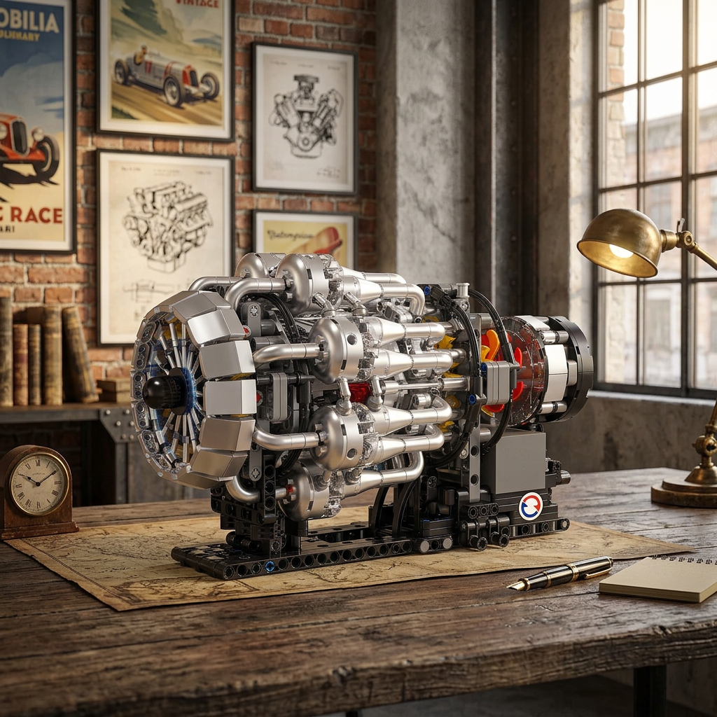 Motor Turbojato Mec&acirc;nico (1214 pe&ccedil;as)