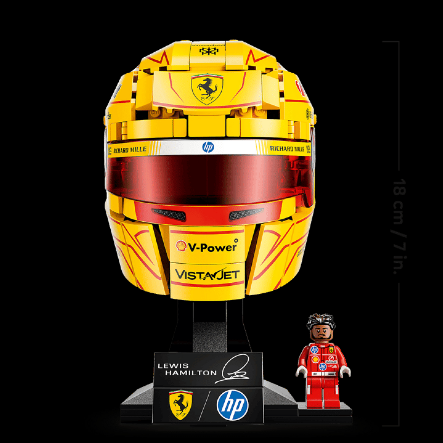 Capacete Ferrari HP - Lewis Hamilton (884 pe&ccedil;as)