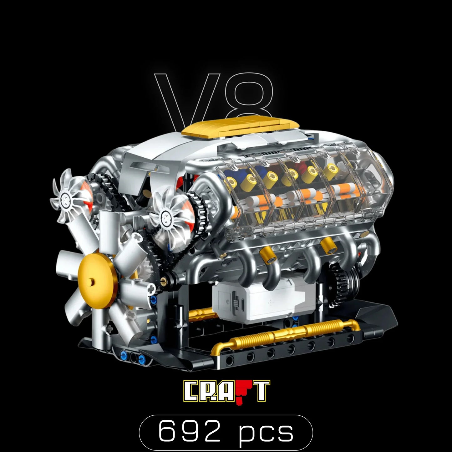 Motor V8 (692 pe&ccedil;as)