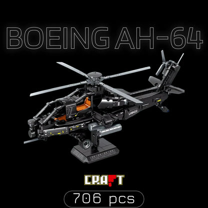 Helic&oacute;ptero Boeing AH-64 Apache (706 p&ccedil;s) - Brics Craft