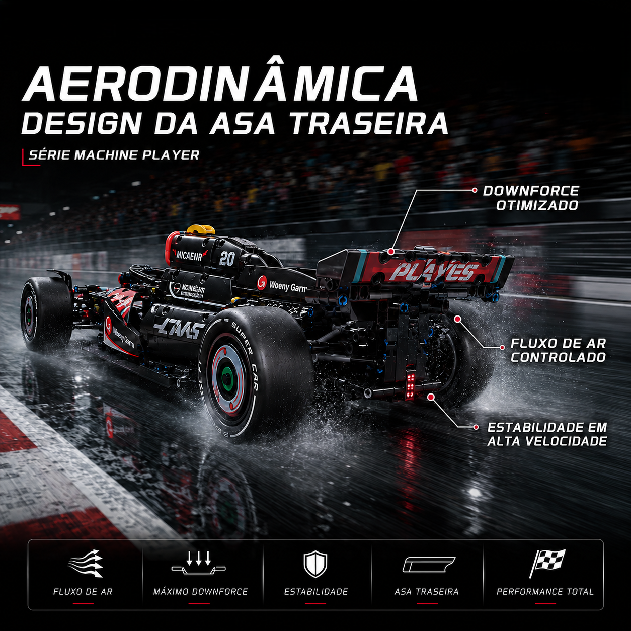F&oacute;rmula 1 Haas VF-24 (1420 pe&ccedil;as)