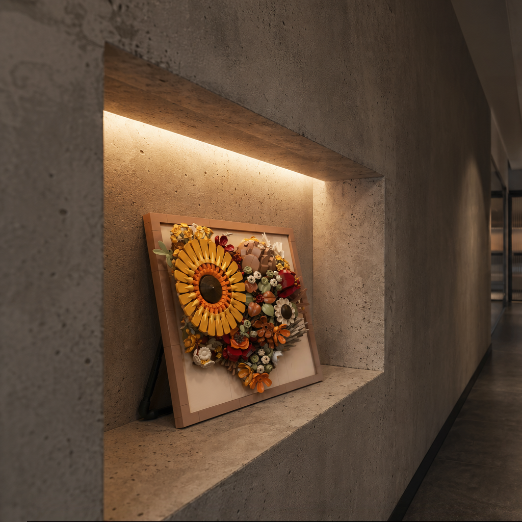 Moldura Floral 3D - Girassol (727 pe&ccedil;as)