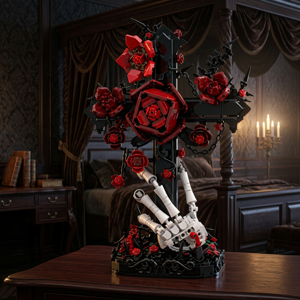 Cruz G&oacute;tica e Rosas (636 pe&ccedil;as)