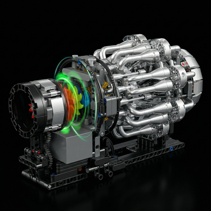 Motor Turbojato Mec&acirc;nico (1214 pe&ccedil;as)