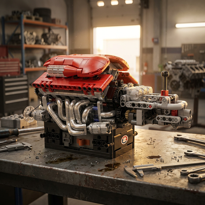 Motor Supercar com Transmiss&atilde;o V12 (863 pe&ccedil;as)
