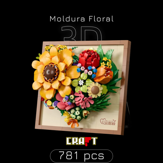 Moldura Floral 3D (781 pe&ccedil;as)