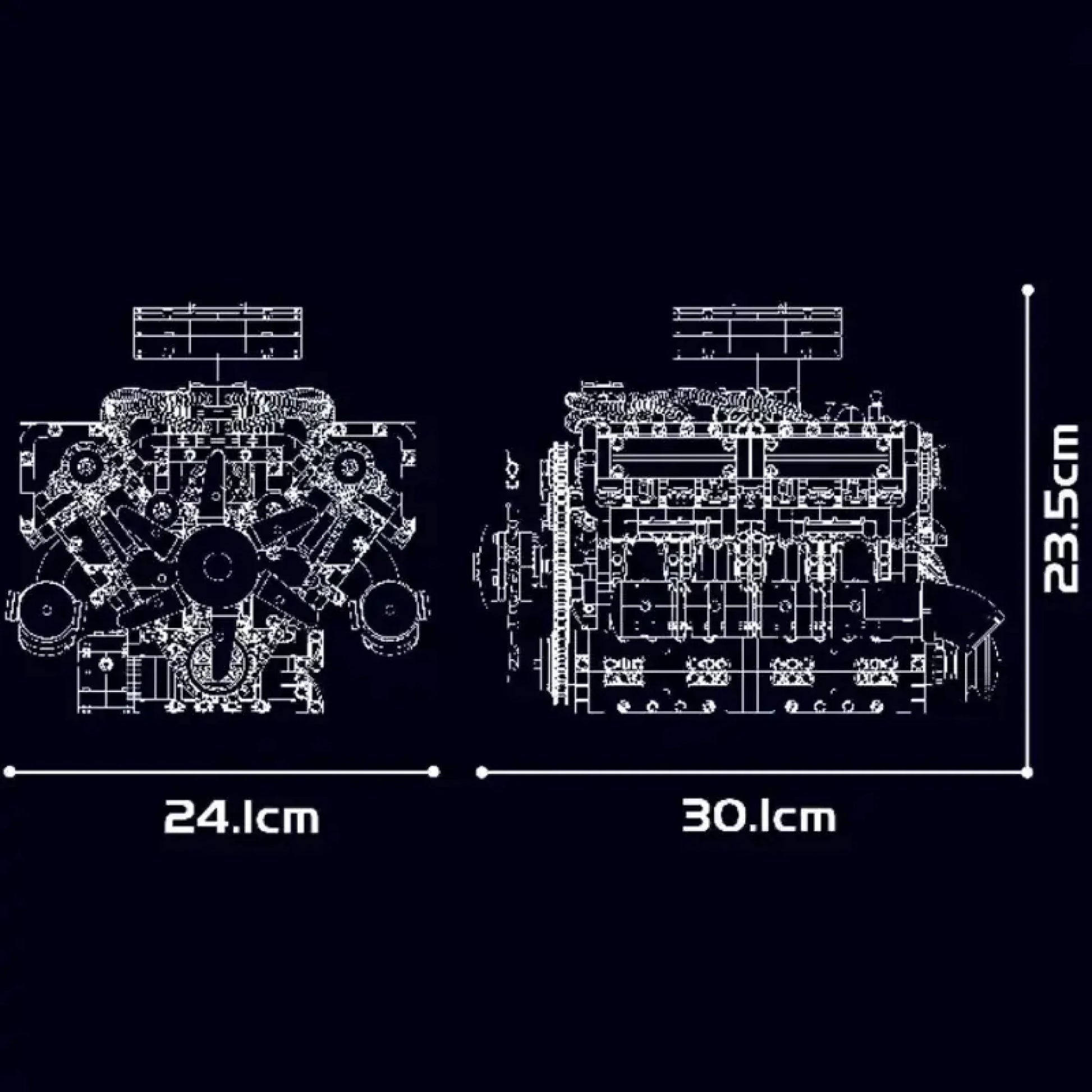 Motor V8 (2250 peças)