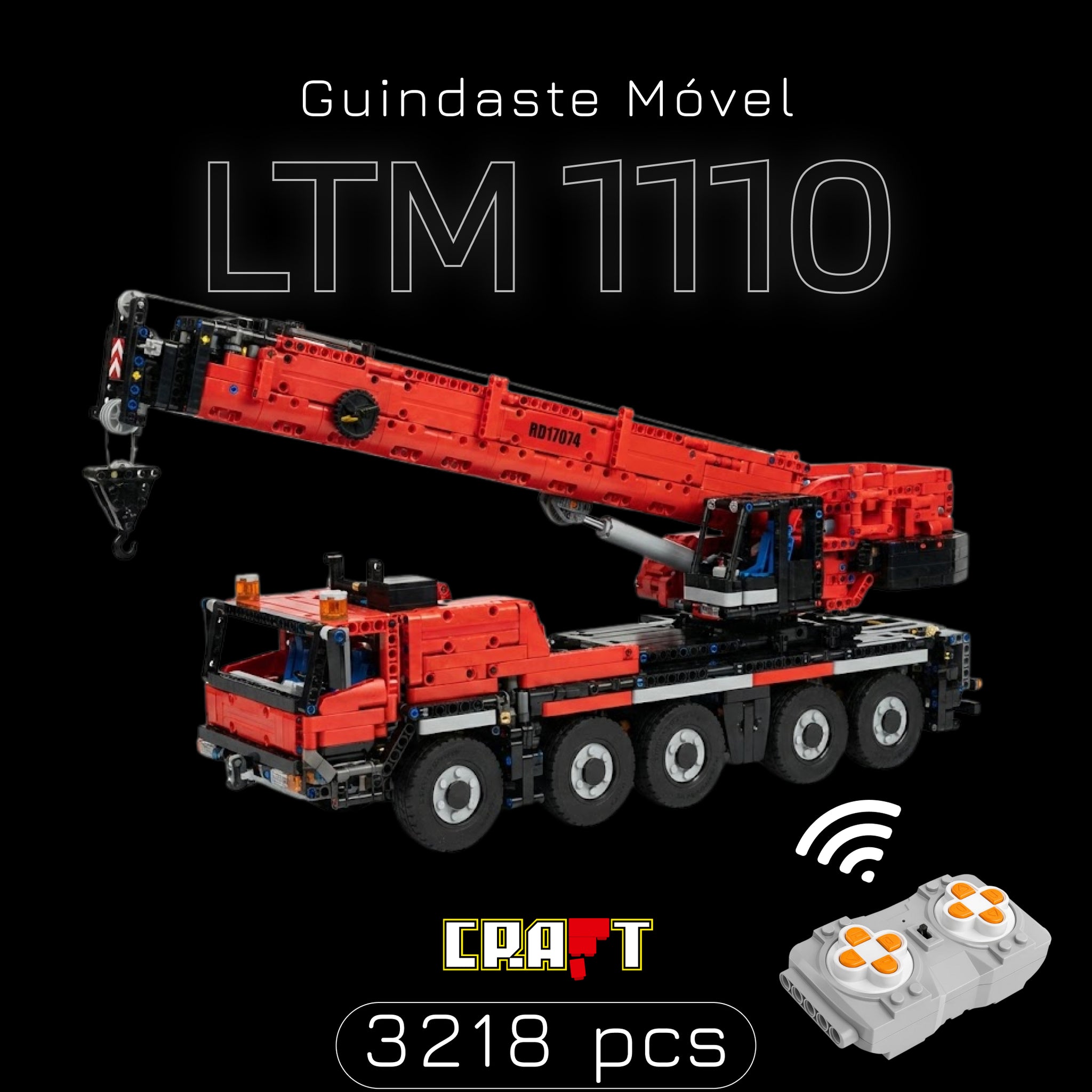 Guindaste M&oacute;vel LTM 1110 Vermelho (3218 pe&ccedil;as)