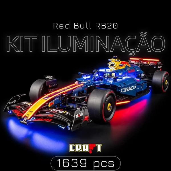 Kit de Iluminação para a Fórmula-1 Red Bull RB20 (1639 peças)