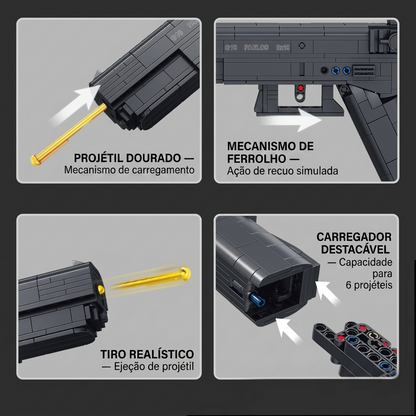 Pistola G18 Autom&aacute;tica (336 pe&ccedil;as)