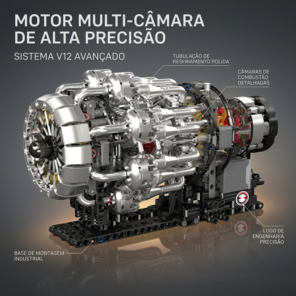 Motor Turbojato Mec&acirc;nico (1214 pe&ccedil;as)