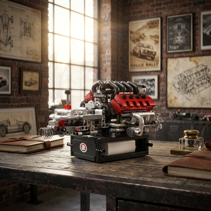 Motor com Transmiss&atilde;o V8 (787 pe&ccedil;as)
