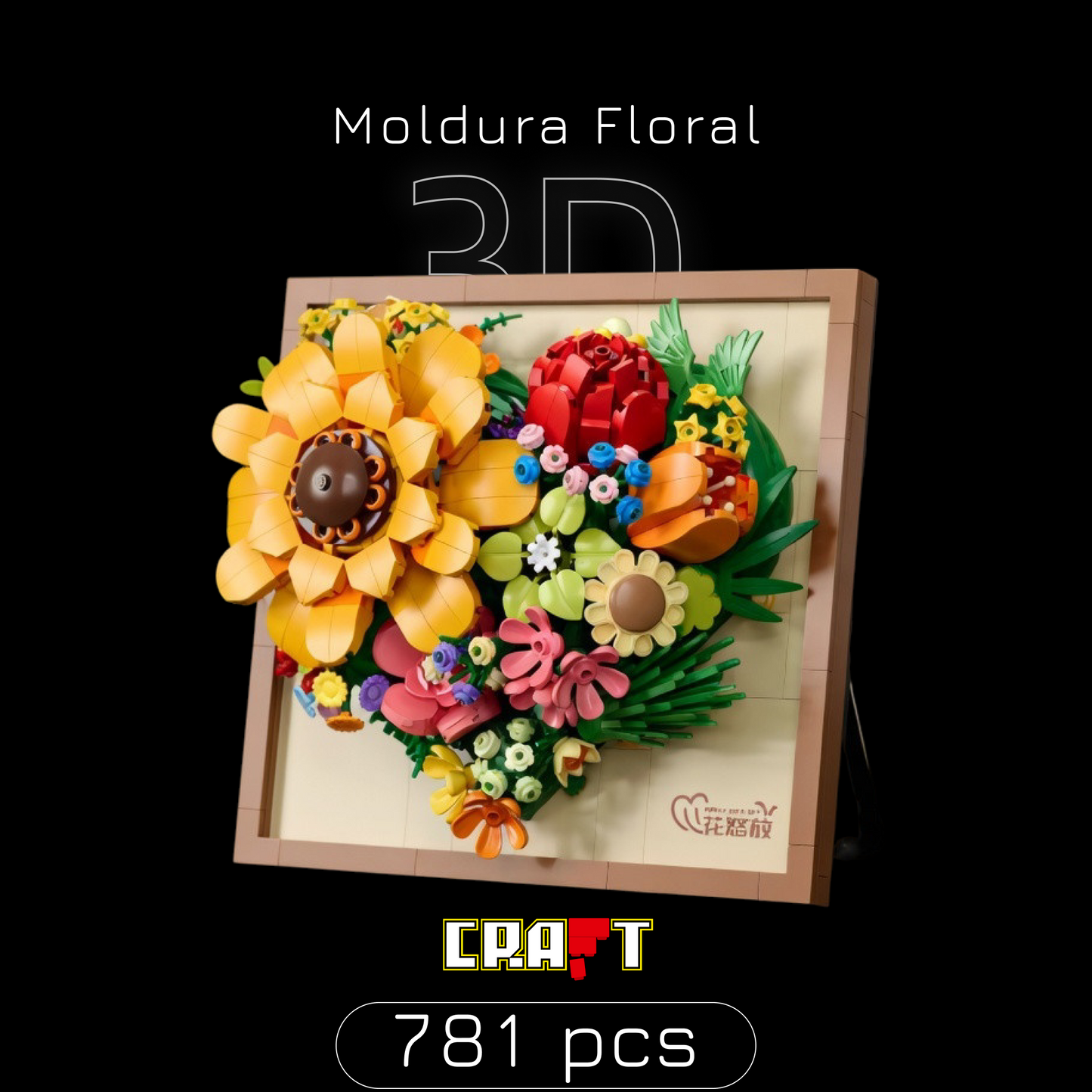 Moldura Floral 3D (781 pe&ccedil;as)