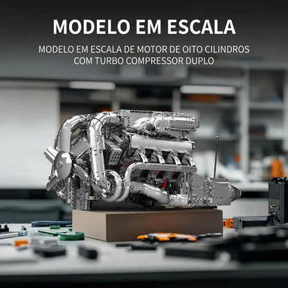 Motor Hypercar com C&acirc;mbio W16 (2899 pe&ccedil;as)
