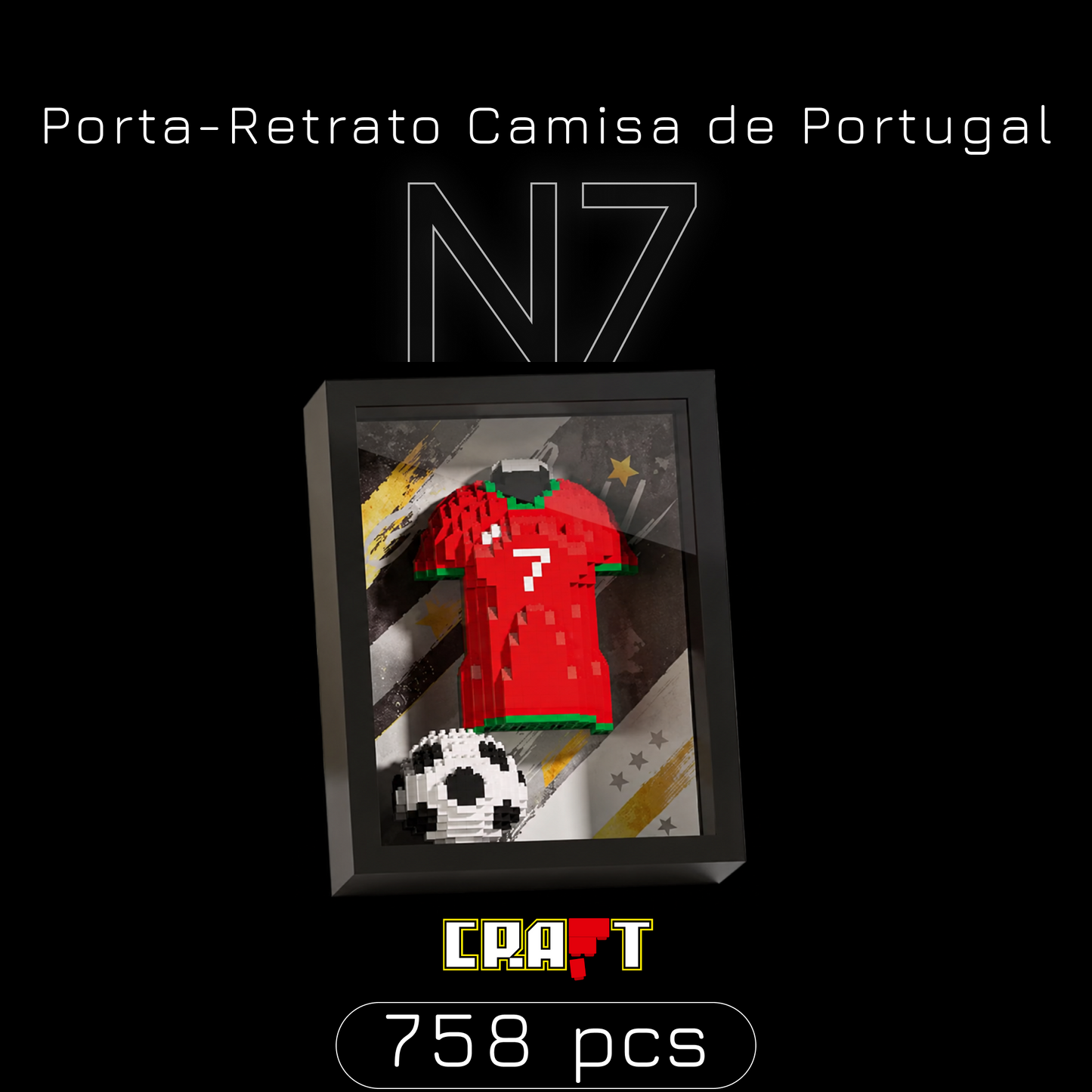 Porta-Retrato Camisa Futebol Portuguesa N7 (758 pe&ccedil;as)