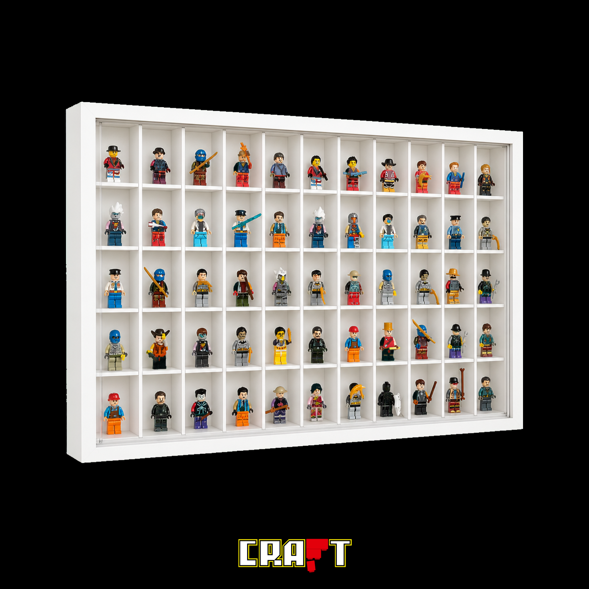 Expositor de Acr&iacute;lico - 50 Minifiguras