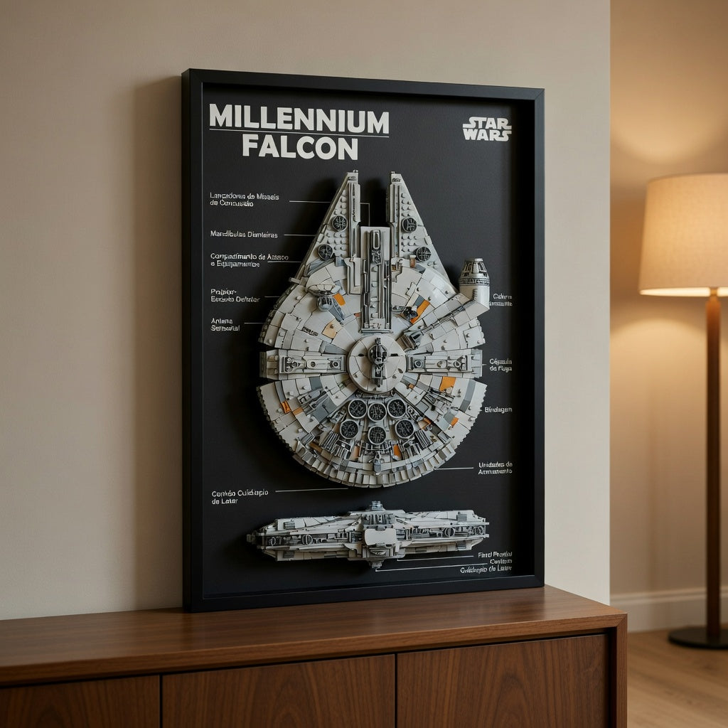 Quadro de Acr&iacute;lico para Millennium Falcon (1381 pe&ccedil;as)