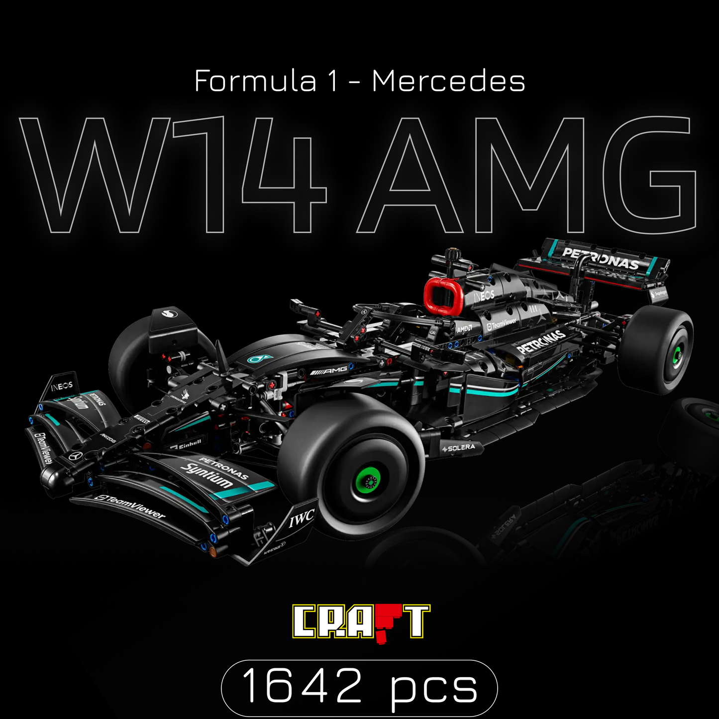 F&oacute;rmula 1 - Mercedes AMG W14 (1642 pe&ccedil;as)