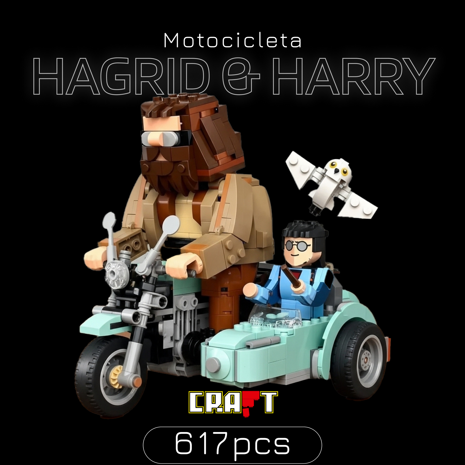 Harry Potter - Hagrid & Harry's Motocicleta (617 peças)