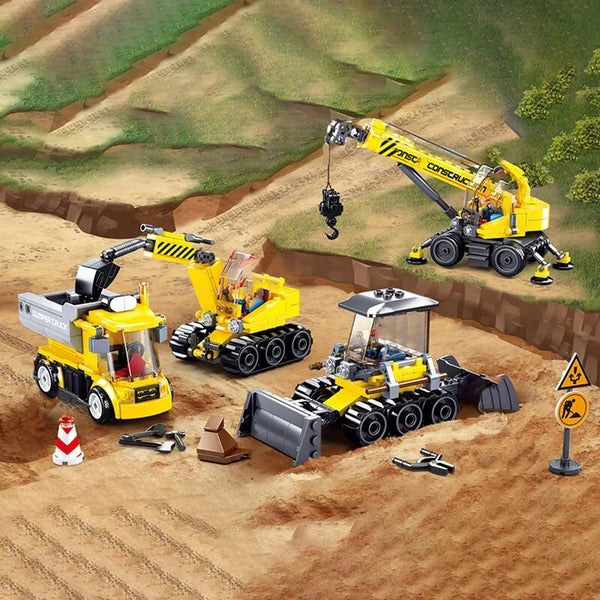 6 Carros de Constru&ccedil;&atilde;o em 1 (142 pe&ccedil;as)