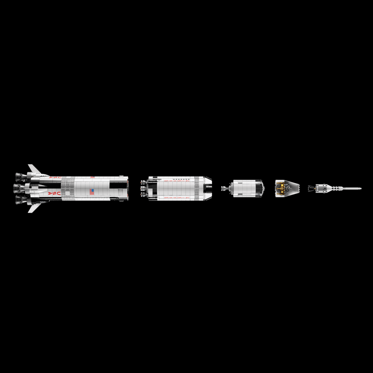 Saturno V: Miss&atilde;o Lunar Apollo (1969 pe&ccedil;as)