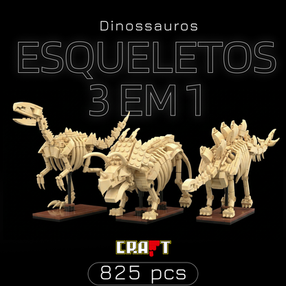 Dinossauros - Esqueletos 3 em 1 (825 pe&ccedil;as)